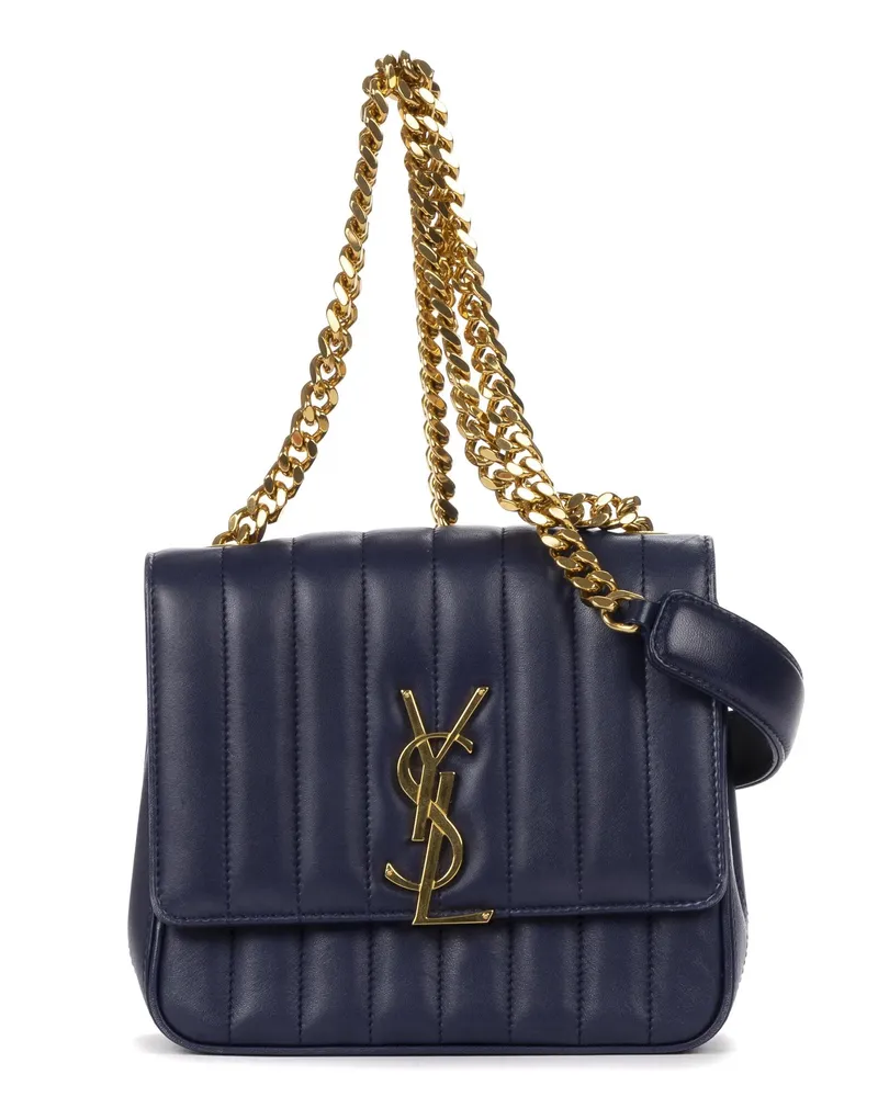 Saint Laurent Crossbody Bags Vicky Chain Flap Crossbody blau Blau