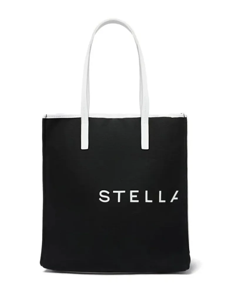 Stella McCartney Shopper & Totes Black Canvas Tote Bag With Logo Prints And Moon Ch schwarz Schwarz