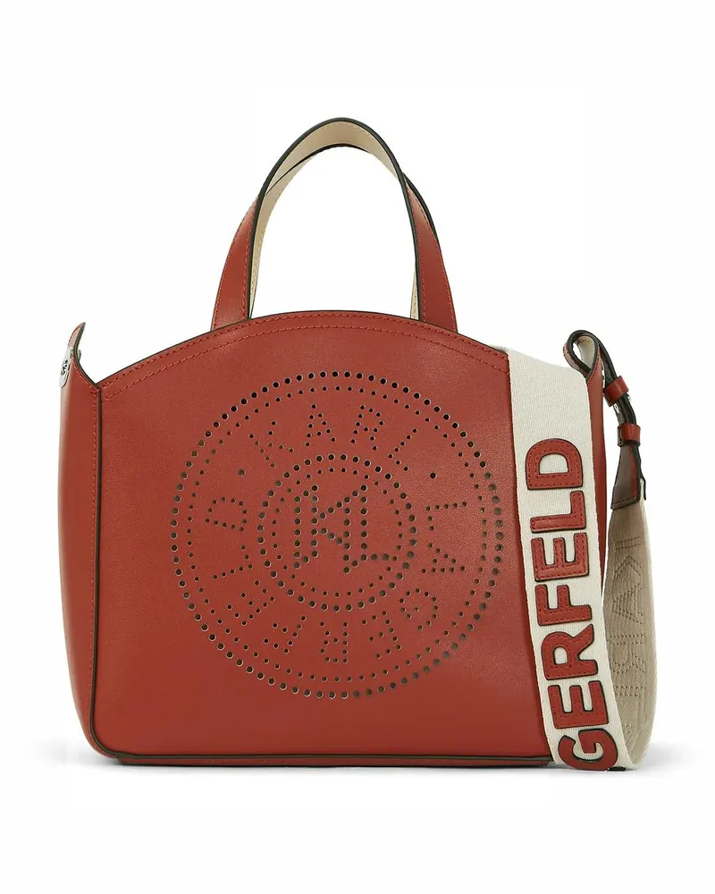 Karl Lagerfeld Shopper K/CIRCLE KLEINE TOTE-BAG MIT LOCHMUSTER rot Rot
