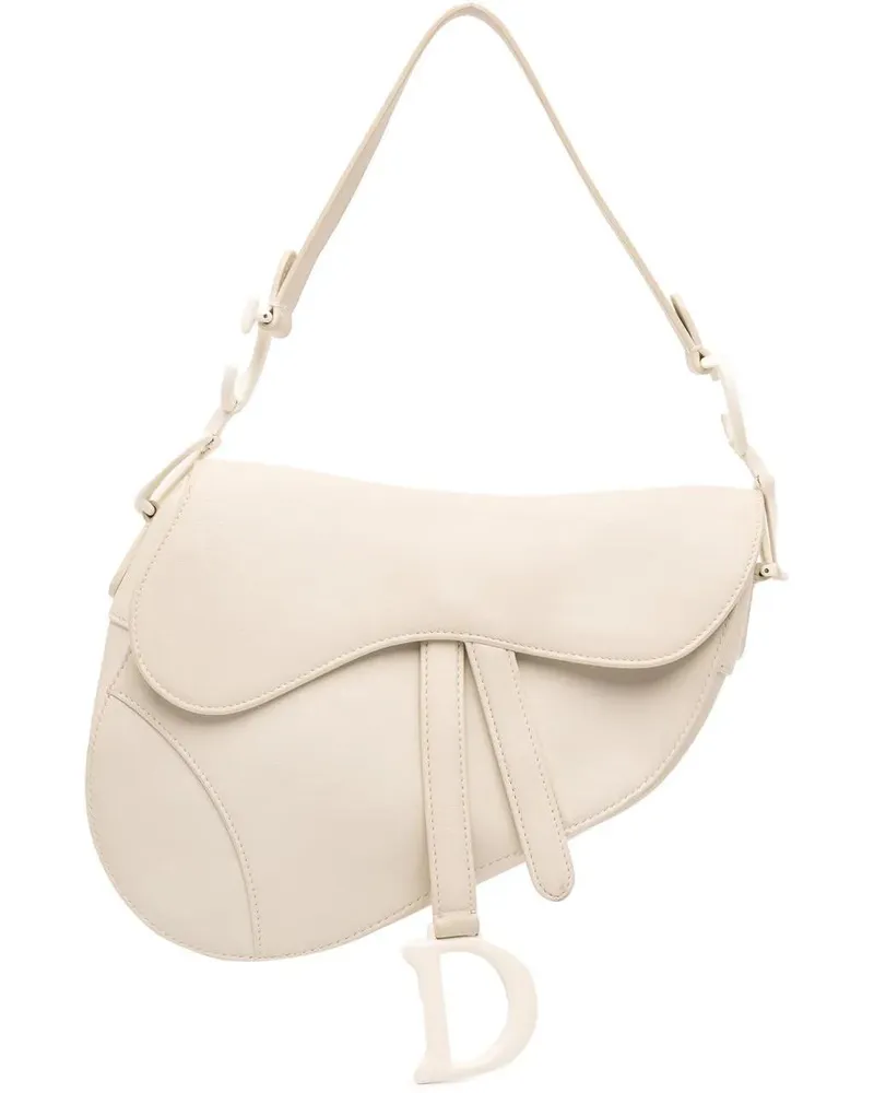 Dior Hobo Bags Ultra Matte Calfskin Saddle Bag weiß Weiß