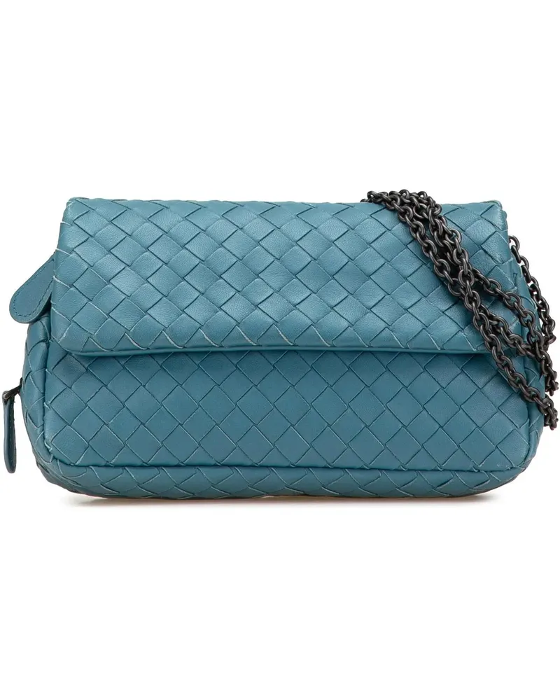 Bottega Veneta Hobo Bags 2012-2024 Mini Nappa Intrecciato Expandable Chain blau Blau