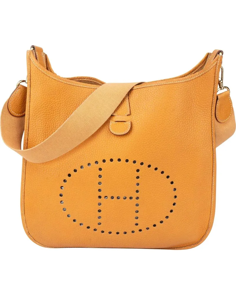 Hermès Crossbody Bags Hermes Natural Ardennes Leather Evelyne GM Crossbo braun Braun