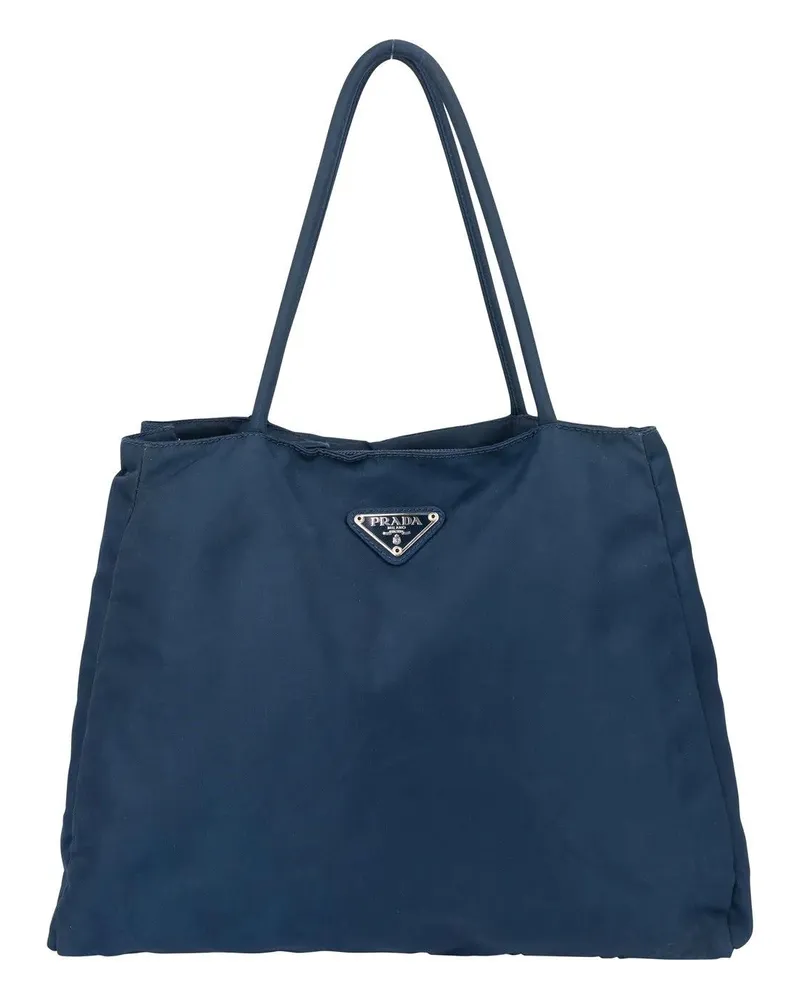 Prada Crossbody Bags  Blue Nylon Triangle Handbag blau Blau