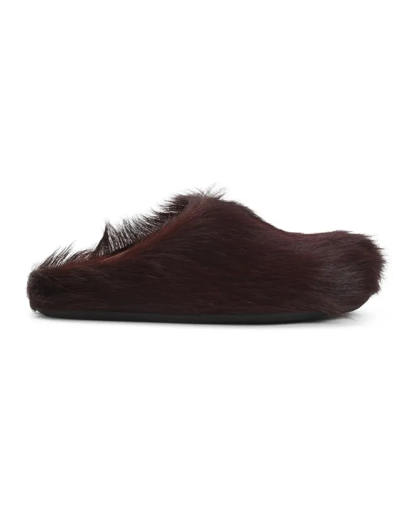 Marni Slipper & Pantoletten Wild Cherry Calf Hair Mules rot Rot