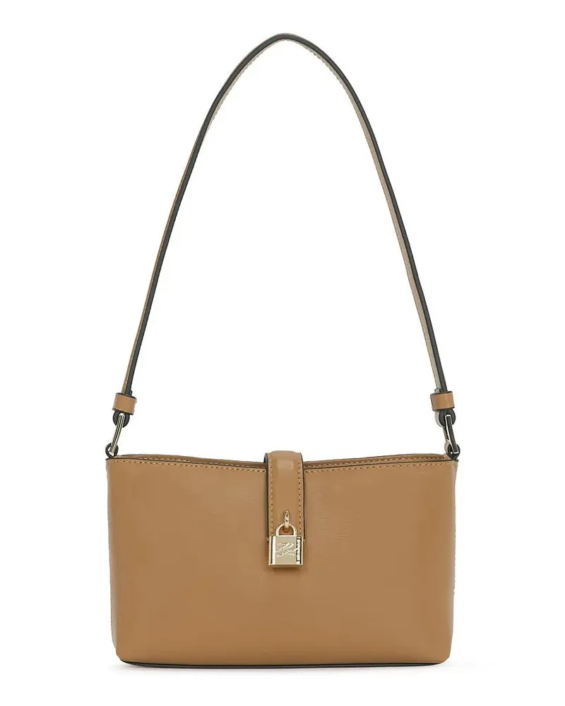 Karl Lagerfeld Portemonnaie K/AUTOGRAPH SCHULTERBEUTEL MIT VORHÄNGESCHLOSS beige Beige