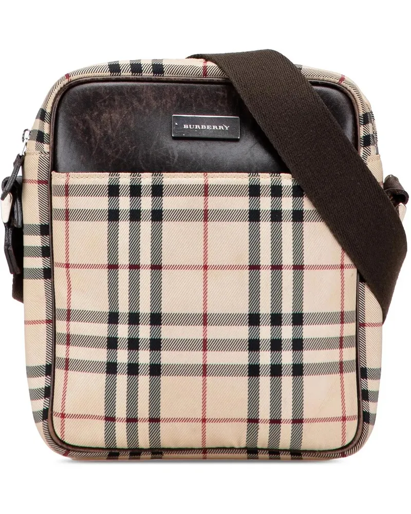 Burberry Hobo Bags House Check Canvas Crossbody braun Braun