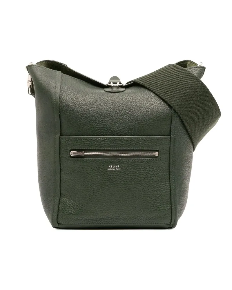 Celine Hobo Bags Small Leather Seau Sangle Bucket Bag grün Grün