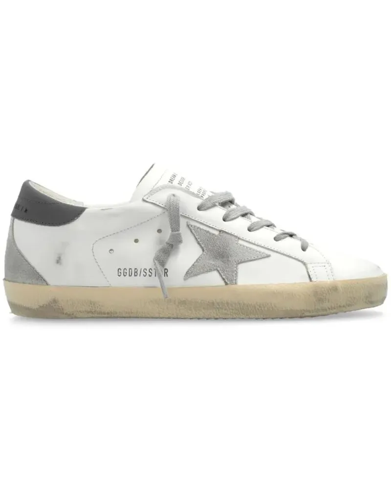 Golden Goose Low-Top Sneaker Calf Leather Sneakers With Distressed Finish And S weiß Weiß