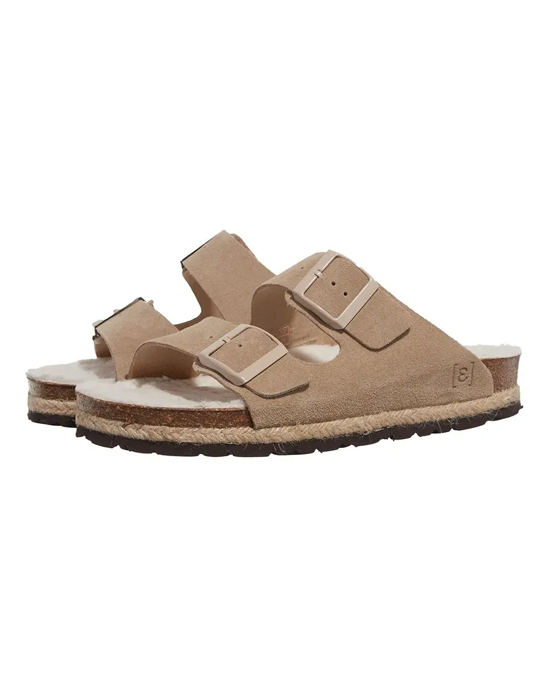 Espadrij Slipper & Pantoletten Ami Velour Teddy grau Grau