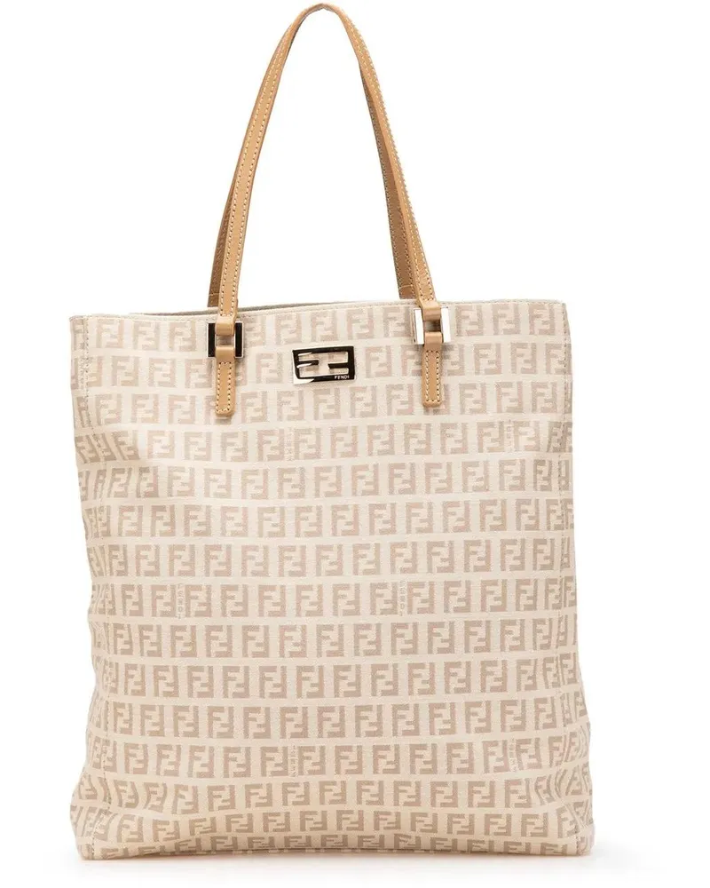 Fendi Shopper Zucchino Canvas Tote braun Braun