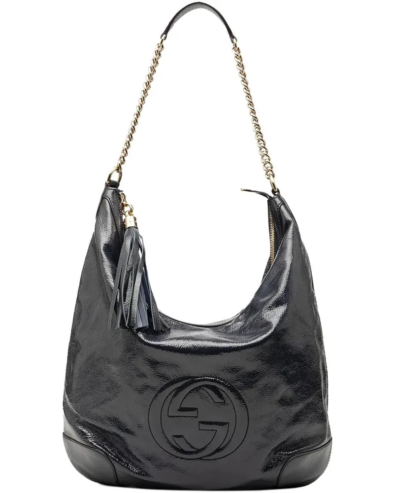 Gucci Hobo Bags Patent Soho Shoulder Bag blau Blau