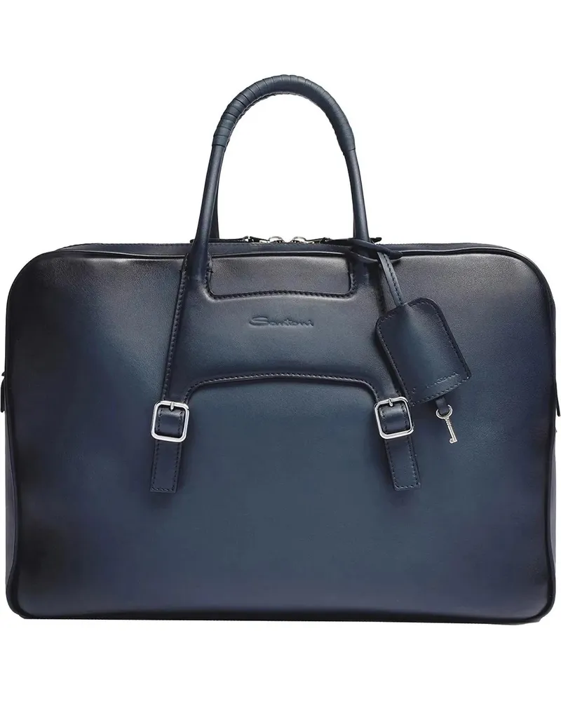 Santoni Businesstaschen & Reisegepäck Laptoptas Donkerblauw blau Blau