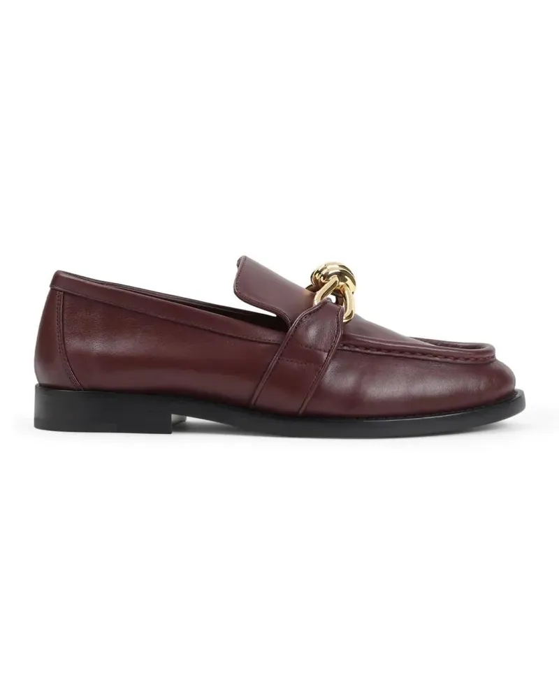 Bottega Veneta Burgundy Leather Loafers braun Braun