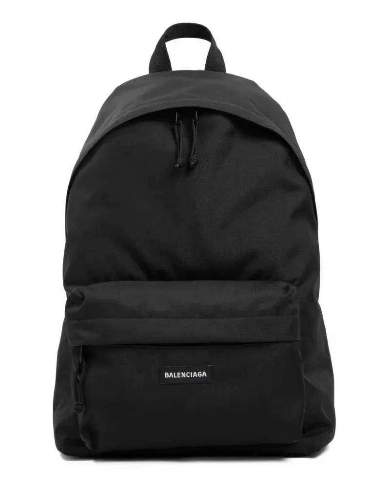 Balenciaga Rucksäcke Black Recycled Nylon Backpack With Functional Desi schwarz Schwarz