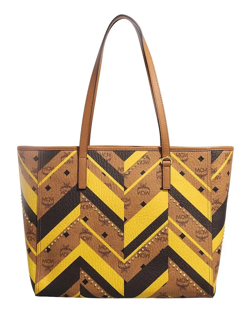 MCM Schultertaschen  Toni Shopper Medium cognacbraun Cognacbraun