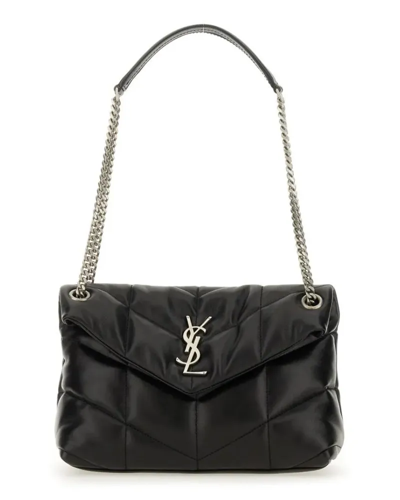 Saint Laurent Hobo Bags Loulou Puffer Small Bag schwarz Schwarz