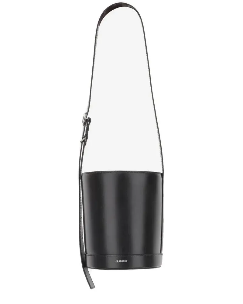 Jil Sander Beuteltaschen Leather Bucket Bag schwarz Schwarz