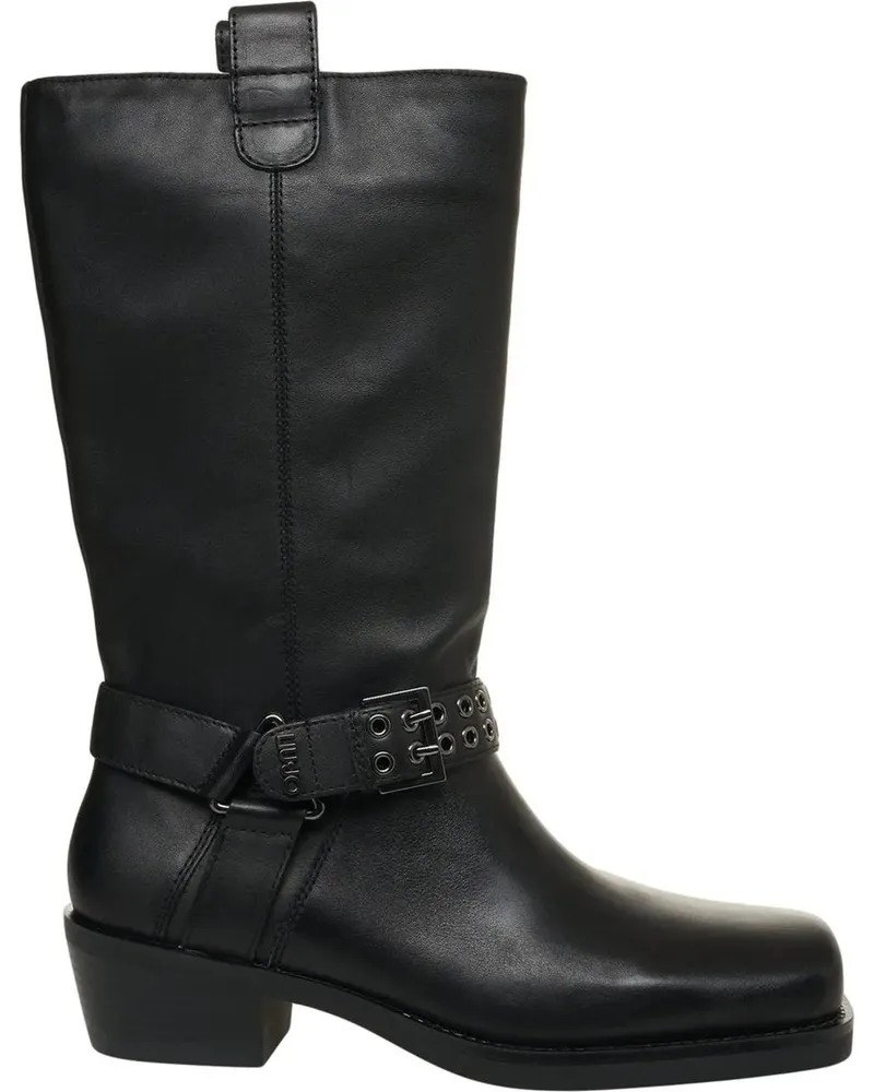 Liu Jo Stiefel Leather texan boots schwarz Schwarz
