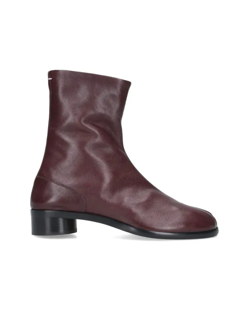 Maison Margiela Stiefel Ankle-High Split-Toe Brown Leather Boots braun Braun