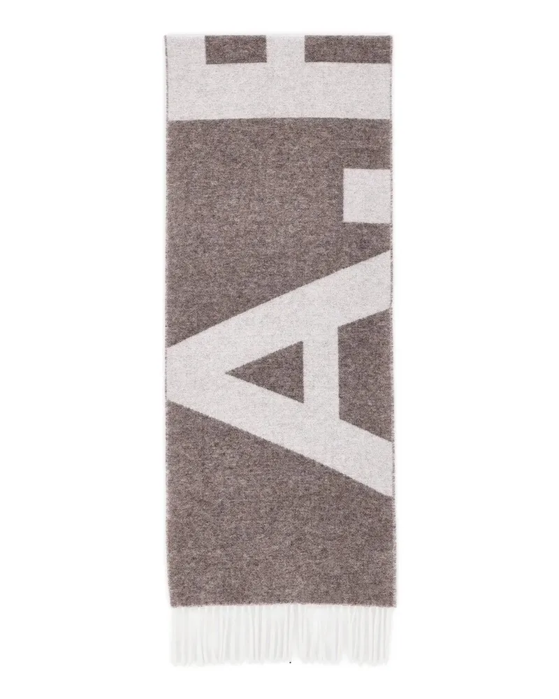 A.P.C. Tücher & Schals Wollschal mit großem Logo braun Braun