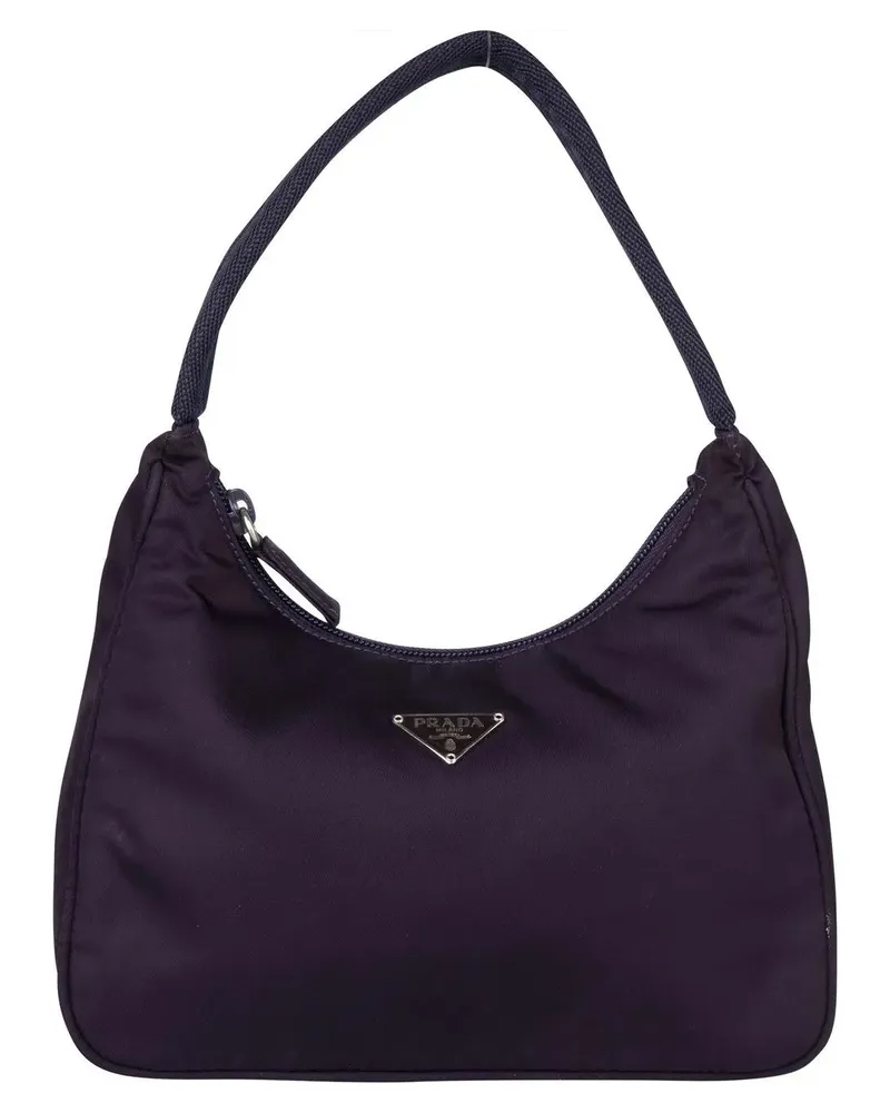 Prada Crossbody Bags  Purple Nylon Triangle Vintage Re-Editon Hand orange Orange