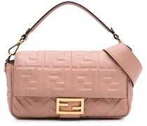 Hobo Bags Zucca Embossed Leather Baguette Satchel rosa
