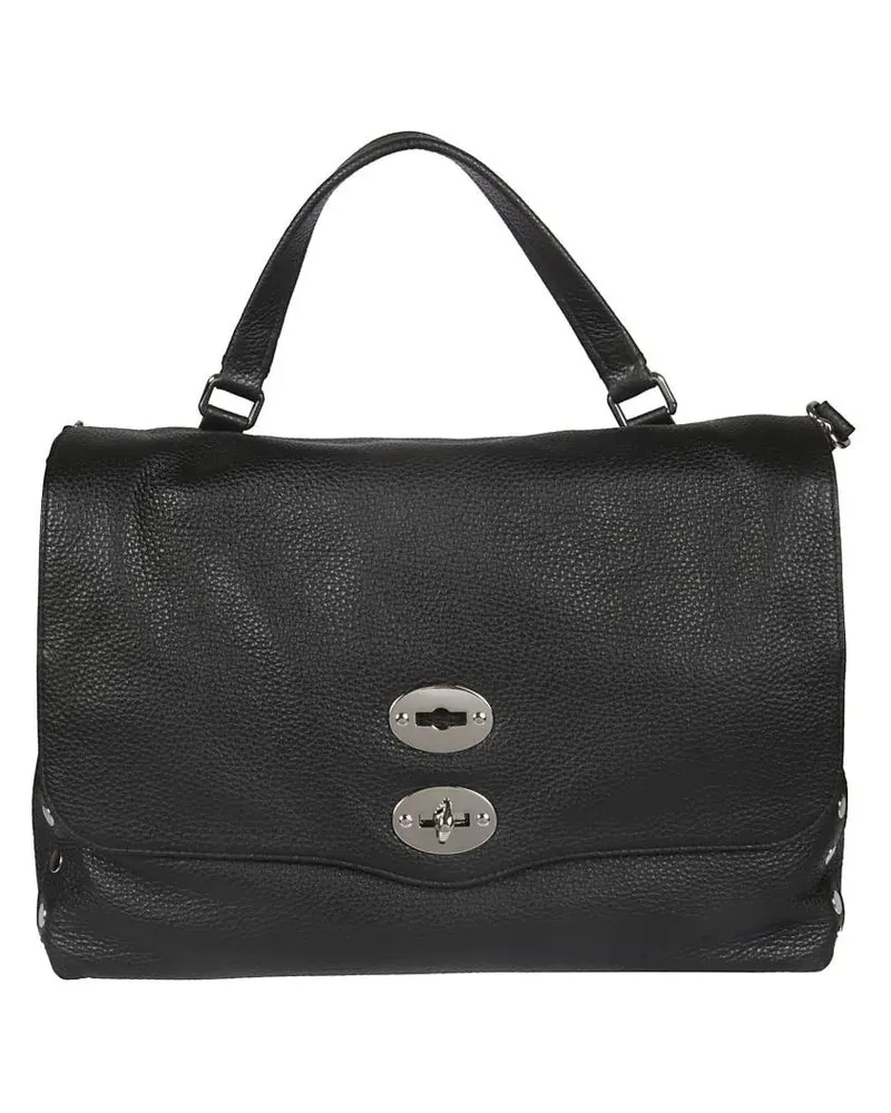 Zanellato Crossbody Bags Postina Daily Calfskin Bag schwarz Schwarz