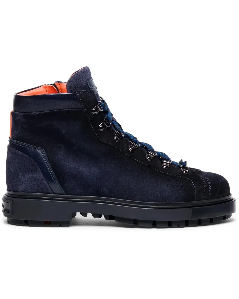 Santoni Stiefel Men's leather mountain boot weiß Weiß