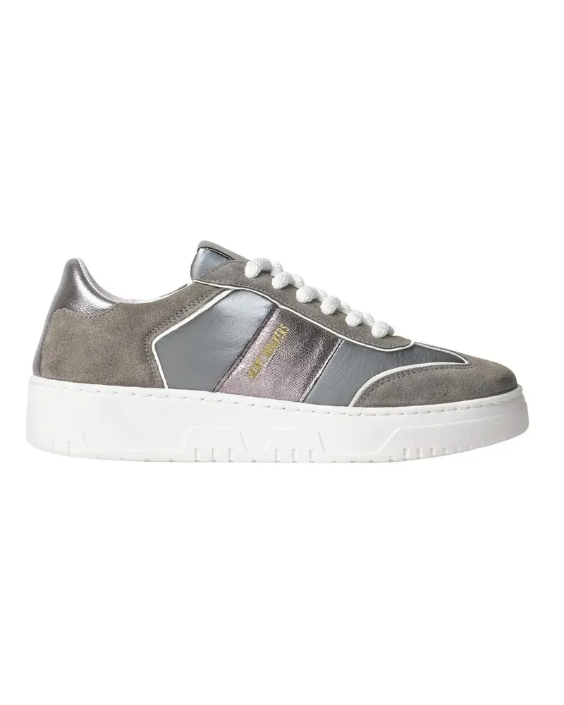 Saint Sneakers Low-Top Sneaker Suede And Gun Barrel Leather Sneakers grau Grau