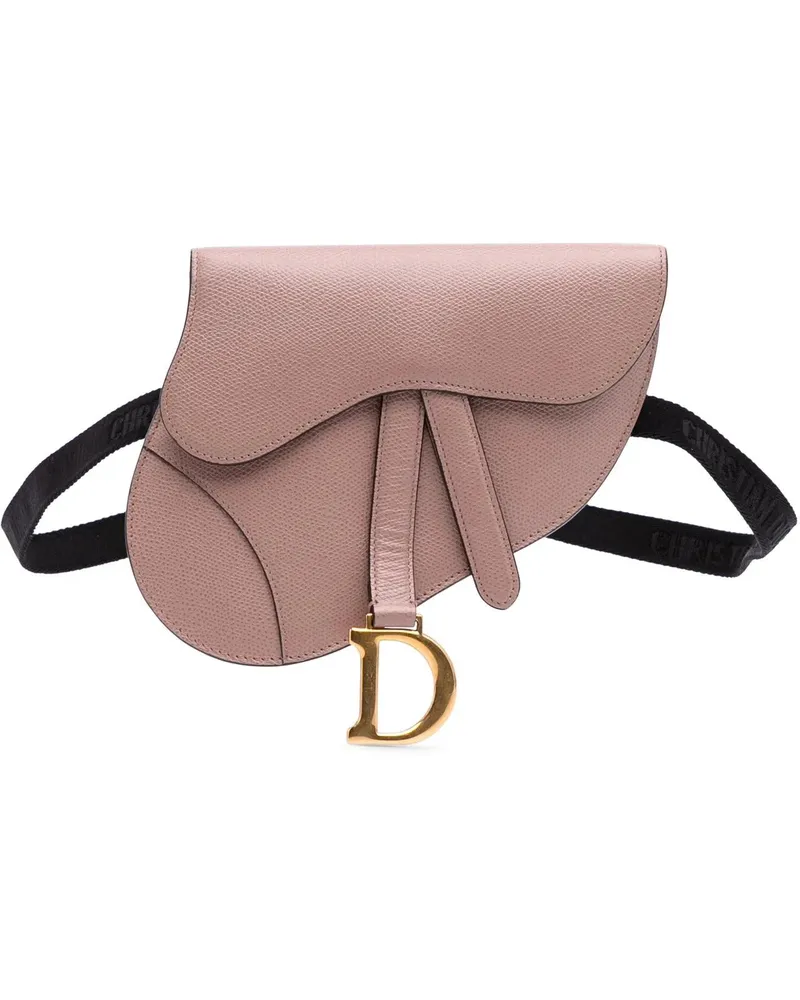 Dior Bauchtaschen Grained Calfskin Saddle Belt Bag rosa Gold