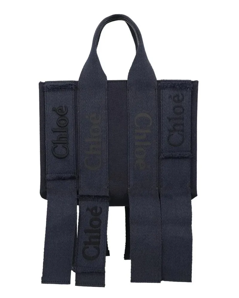 Chloé Shopper & Totes Small Woody Tote Bag Blue blau Blau