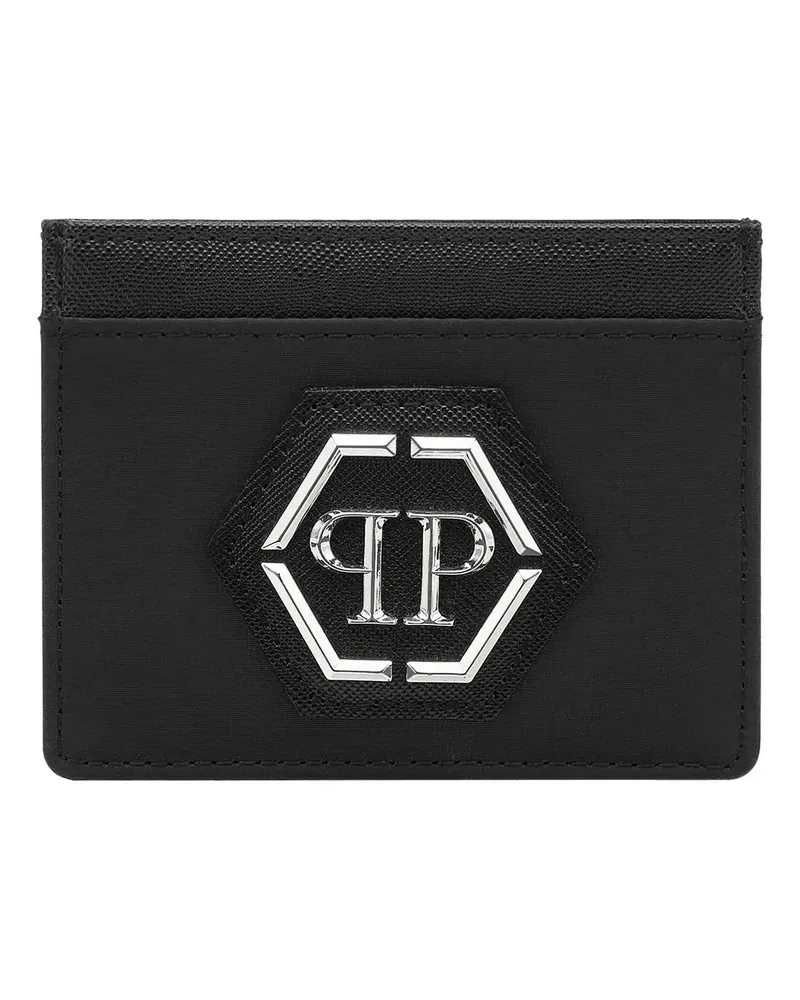 Philipp Plein Portemonnaies Kartenetui Hexagon schwarz Schwarz