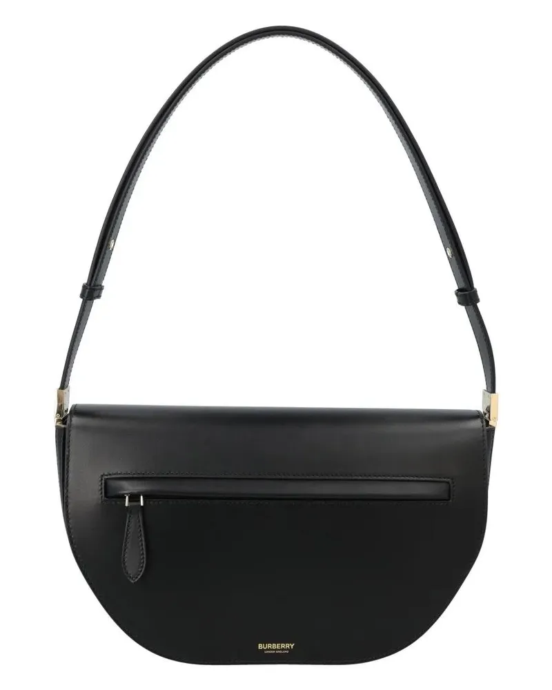 Burberry Hobo Bags Medium Olympia Shoulder Bag With Silver-Tone Hardw schwarz Schwarz