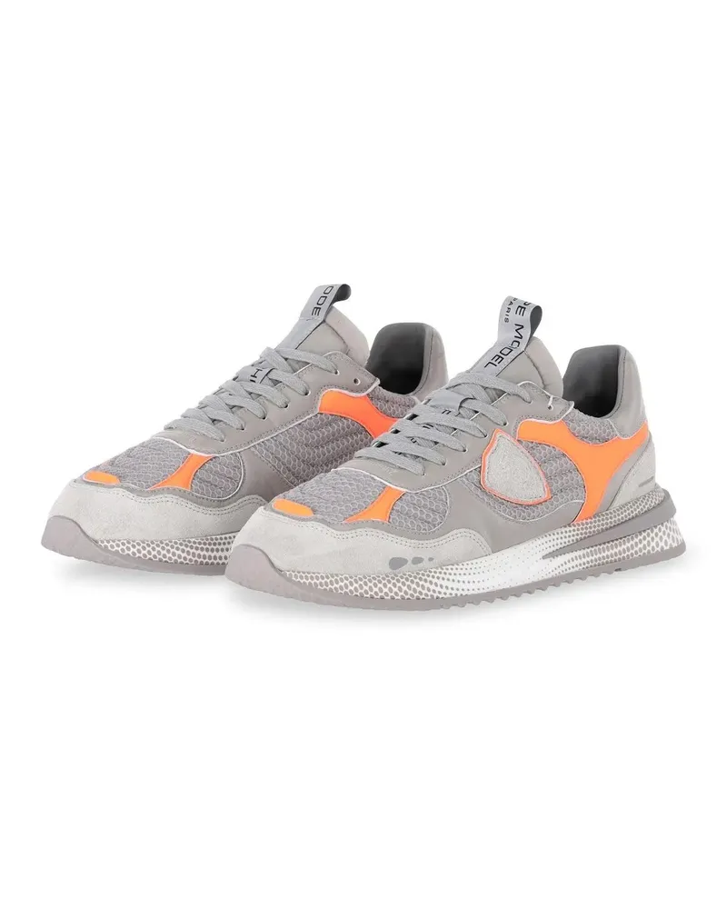 Philippe Model Low-Top Sneaker Sneaker aus Materialmix grau Grau