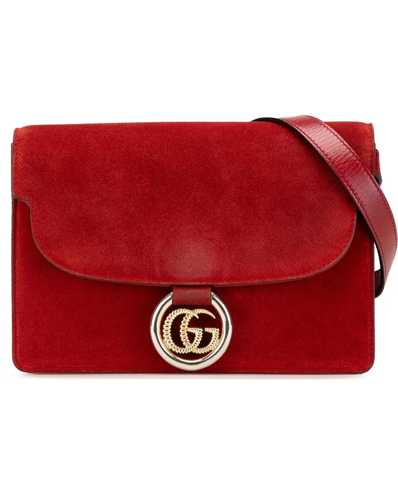 Gucci Hobo Bags Small Suede GG Ring Torchon Crossbody rot Rot