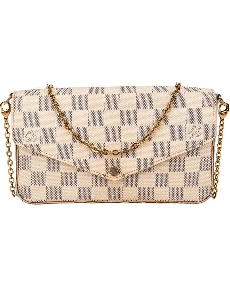 Louis Vuitton Crossbody Bags  Damier Azur Monogram Felicie Crossbo weiß Weiß