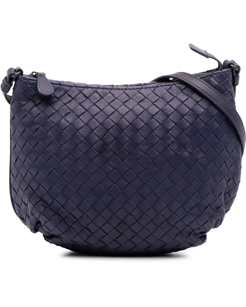 Bottega Veneta Hobo Bags Nappa Intrecciato Crossbody blau Blau
