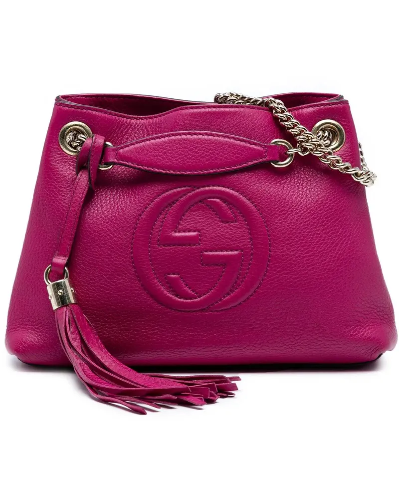 Gucci Shopper Small Leather Soho Chain Tote rosa Gold