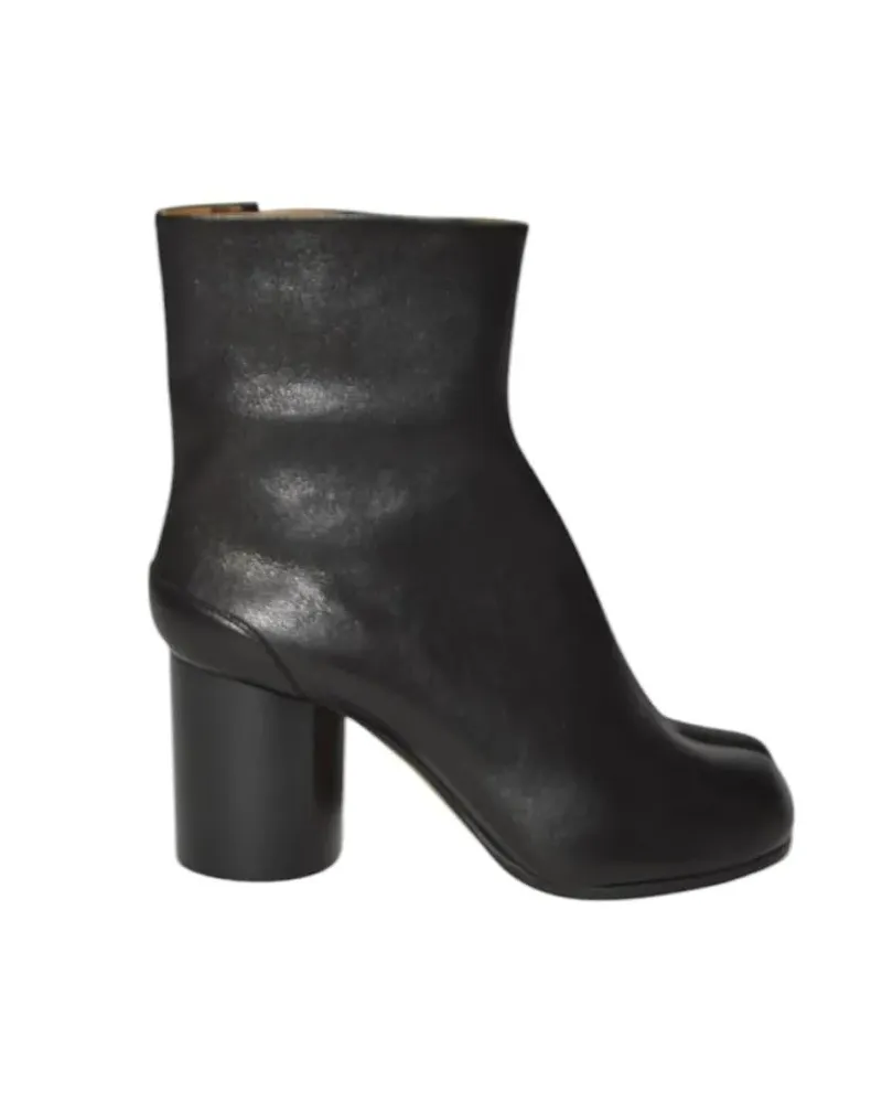 Maison Margiela Stiefel Black Leather Tabi Boots schwarz Schwarz