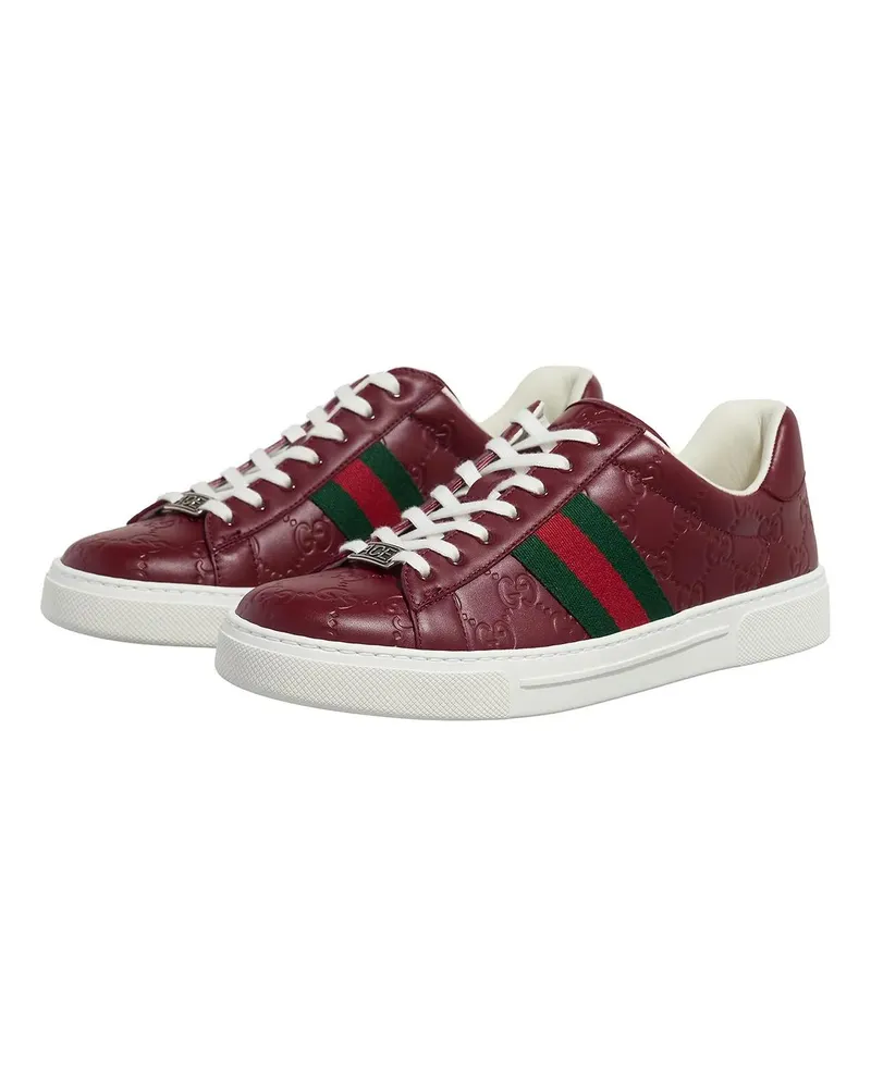 Gucci Low-Top Sneaker Ace Sneaker With Web rot Rot