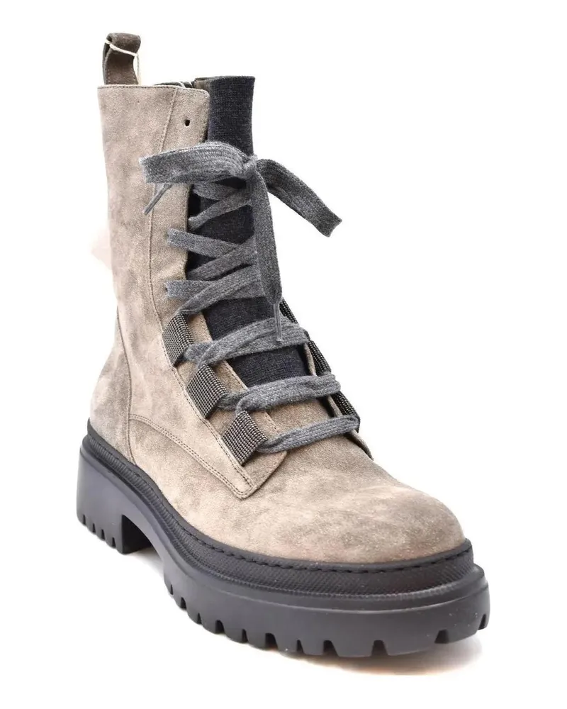 Brunello Cucinelli Stiefel Bootie Taupe taupe Taupe
