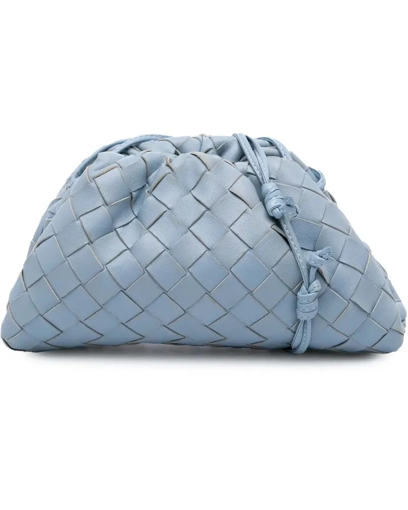 Bottega Veneta Hobo Bags Nappa Intrecciato The Mini Pouch Crossbody blau Blau