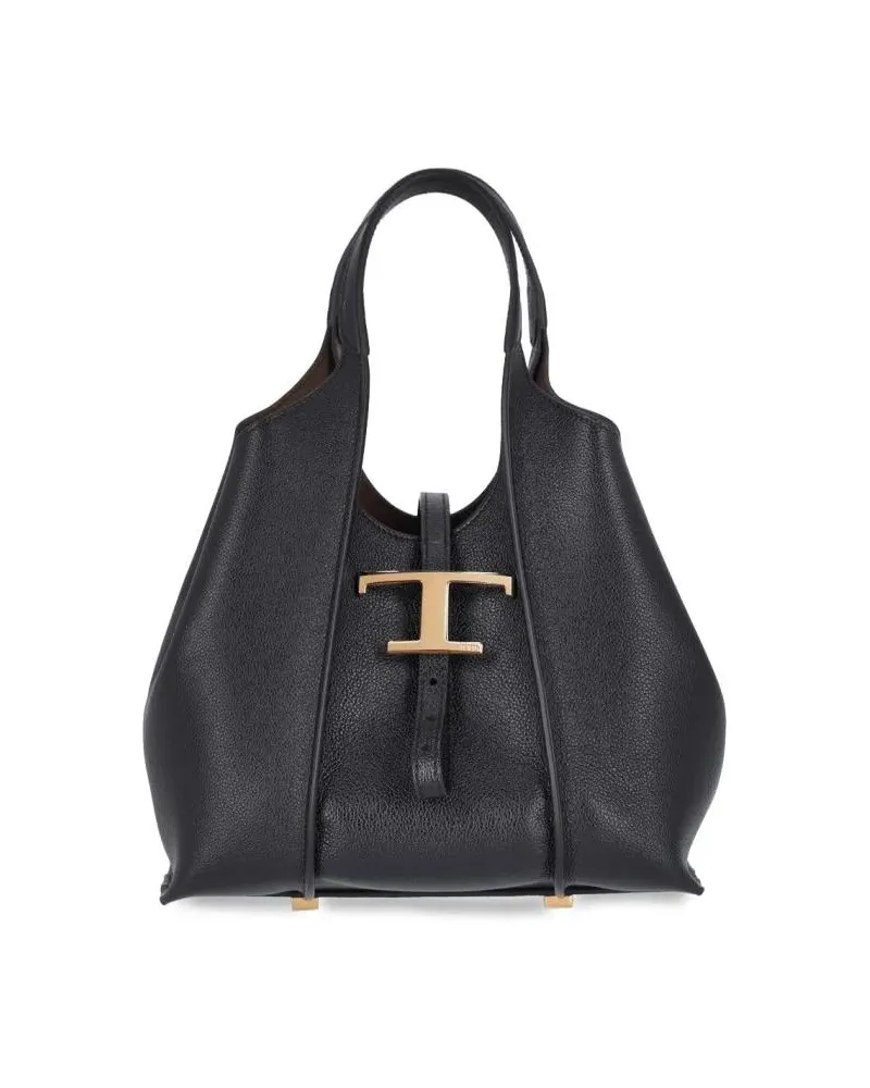 TOD'S Shopper & Totes "T Timeless" Mini Bag Black schwarz Schwarz