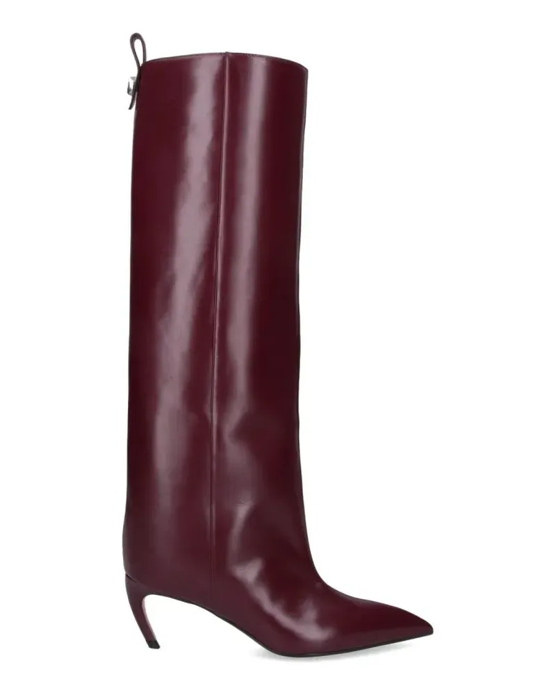 ATTICO Stiefel Mid-Calf Brown Leather Boots braun Braun