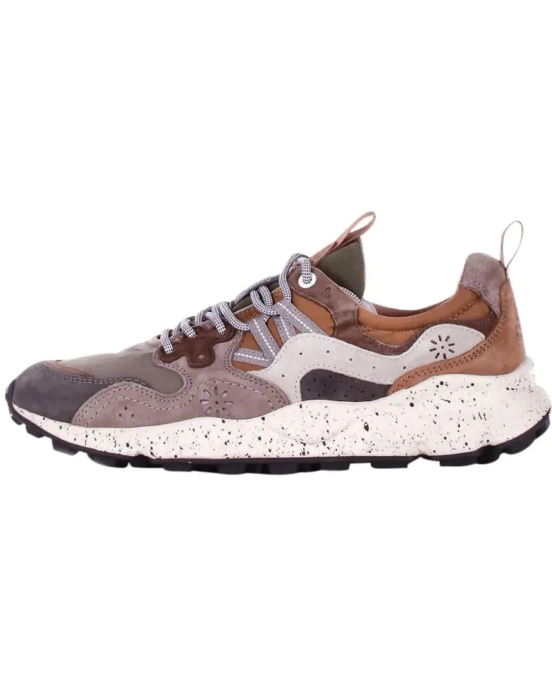 Flower MOUNTAIN Low-Top Sneaker Multi-Textured Earth Tone Sneakers With Rugged Out grau Grau