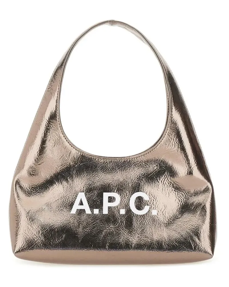 A.P.C. Hobo Bags "Baby Ninon" Bag With Logo silberfarben 
