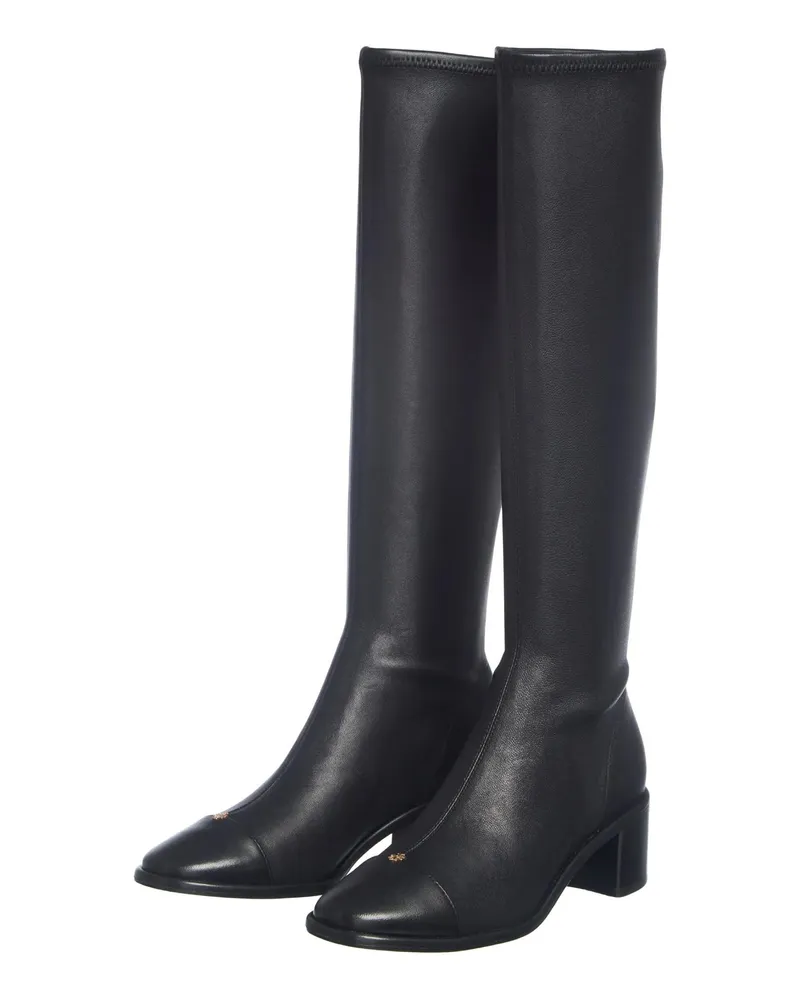 Tory Burch Stiefel Cap-Toe Knee High Boot 55Mm schwarz Schwarz