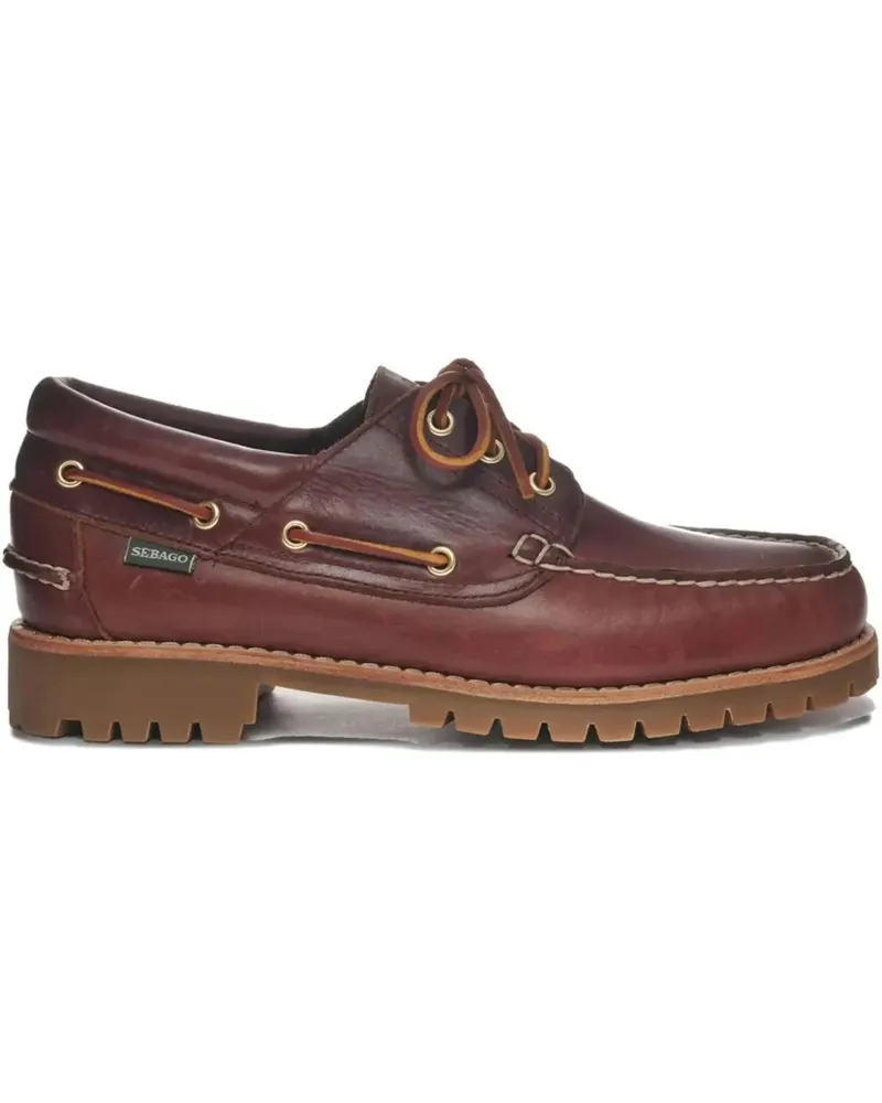 Sebago Low-Top Sneaker mocassins en cuir a lacets braun Braun