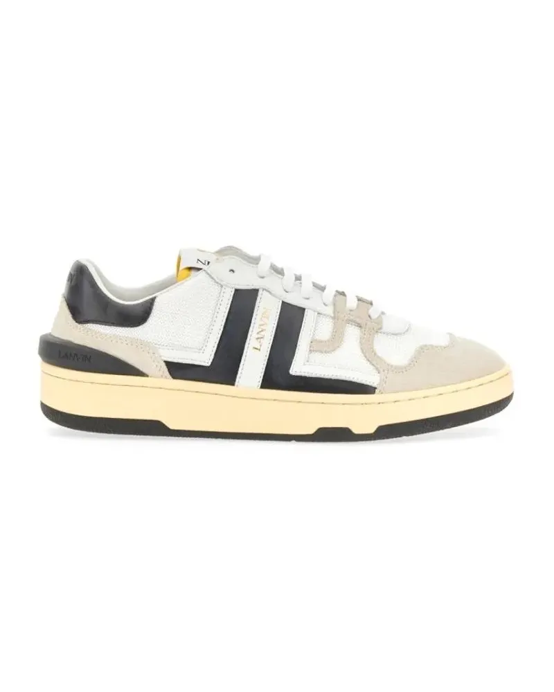 Lanvin Low-Top Sneaker Mesh, Suede And Nappa Leather Sneaker weiß Weiß