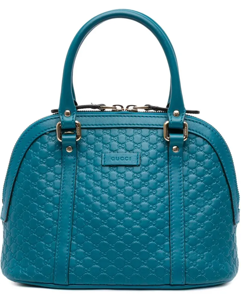 Gucci Hobo Bags Mini Microssima Dome Satchel blau Blau